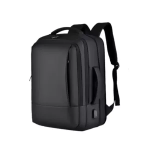 Business Waterproof Polyester Laptop Bag Backpack with USB Charging Computer Casual Tote Bag Travel Bag