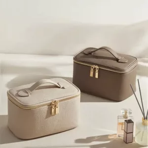 Customize Waterproof Pu Zipper Cosmetic Bags Cases Travel Toiletry Logo Custom Makeup Bag
