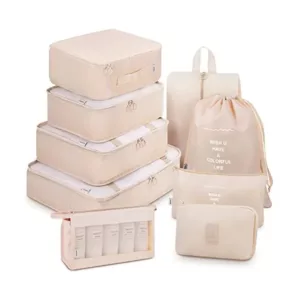Wholesale Custom 9-Piece Travel Organizer Set - Includes Shoe & Electronics Bags for Luggage Storage
