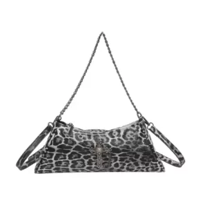 Wholesale Light Luxury Underarm Baguette Leopard Print Women's Bag