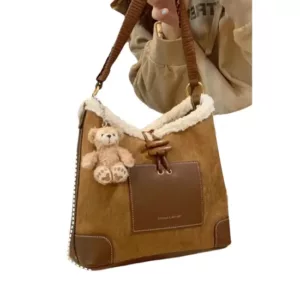Large Capacity Retro High-End Suede Shoulder Messenger Bag