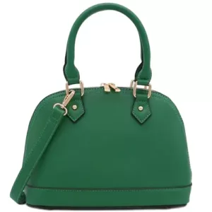 Zip-Around Saffiano Classic Dome Satchel-Green