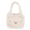 Ladies Cute Bear Plush Tote Bag
