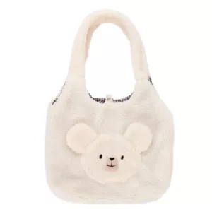 Ladies Cute Bear Plush Tote Bag
