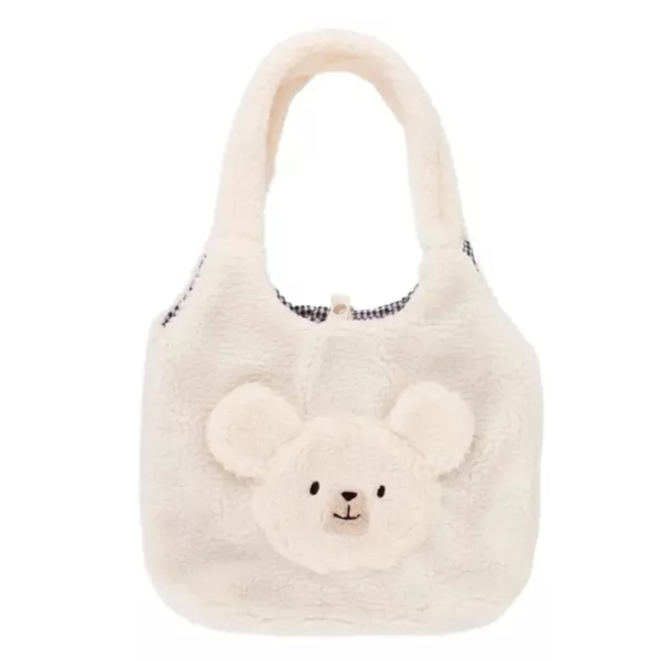 Ladies Cute Bear Plush Tote Bag
