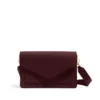 Crimson Envelope Clasp Satchel