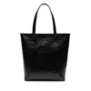 Vertical Leather Work Tote