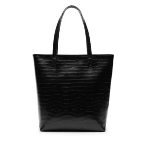 Vertical Leather Work Tote