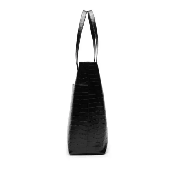 Vertical Leather Work Tote