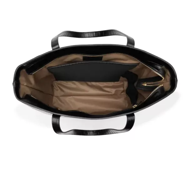Vertical Leather Work Tote