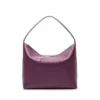 Leather Hobo Bag-Purple
