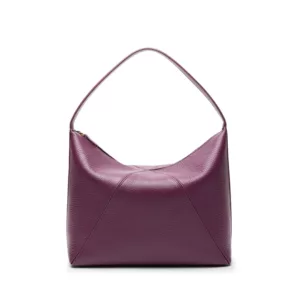 Leather Hobo Bag-Purple