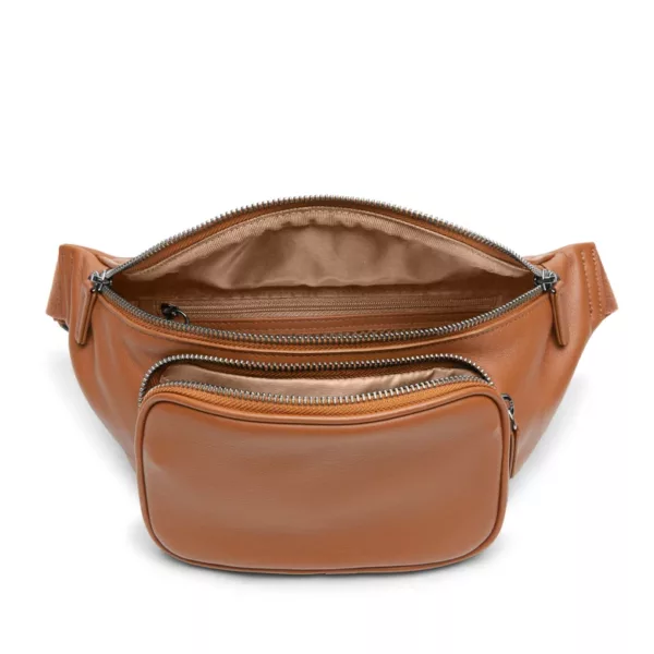 Saddle Horizon Leather Fanny Pack-Brown