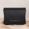 Black Large Size High-End Plain Pu Custom Lock Makeup Bag