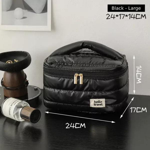 Silver Quilt Travel Makeup Bag