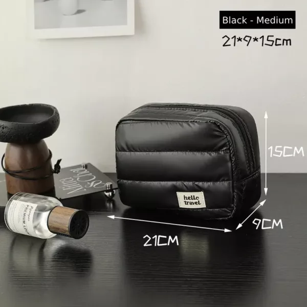 Silver Quilt Travel Makeup Bag