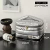 Silver Quilt Travel Makeup Bag