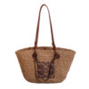 New Summer Collection Of High-End Hand-Woven Straw Tote Bags Brown