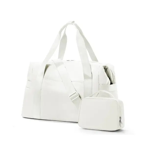 duffel bag white